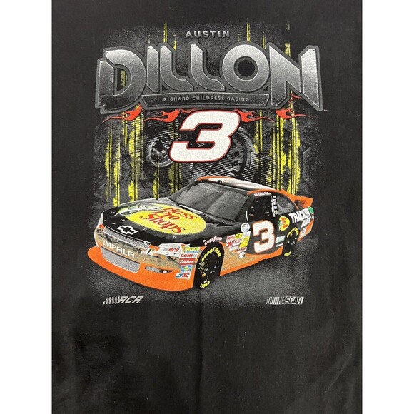 Men's Medium Black Austin Dillon #3 Official Nascar T-Shirt Short Sleeve Racing - Picture 3 of 5
